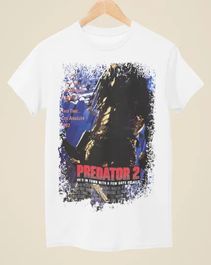 Discover Predator 2 - Movie Poster Inspired Unisex White T-Shirt