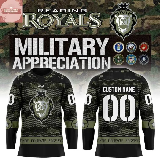 Discover Personalize Reading Royals x Military Appreciation Night 2026 Hockey Shirt Men's