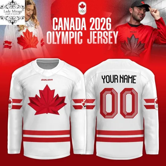 Personalized Hockey Canada Olympic Winter 2026 Hockey Shirt Fan Gear - White