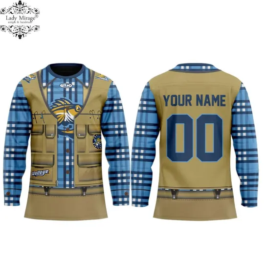 Discover Personalized Toledo Walleye Hooked On Fishing 2026 Hockey Shirt Men's Fan Gear