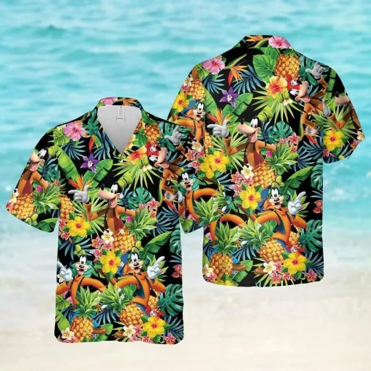Discover Tropical Goofy Hawaiian Button Down Shirt Unisex Adults S-5xl 2025