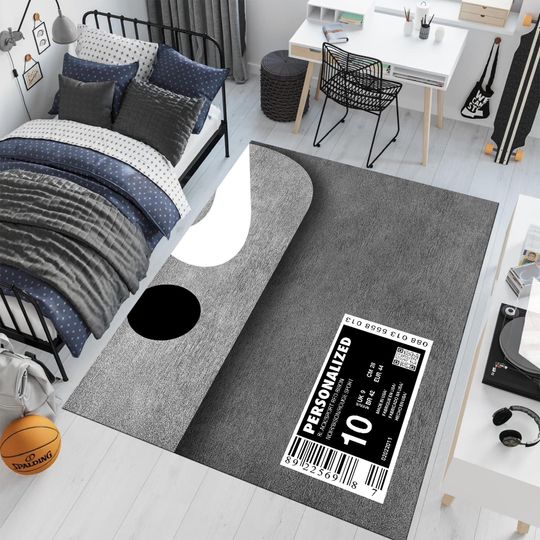 Discover Personalized Sneakers Box Rug: Sport Decor, Custom Area Rug