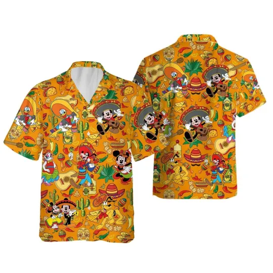 Discover Mickey And Friends Cinco De Mayo Time For Fiesta Mexican 3D HAWAIIAN SHIRT