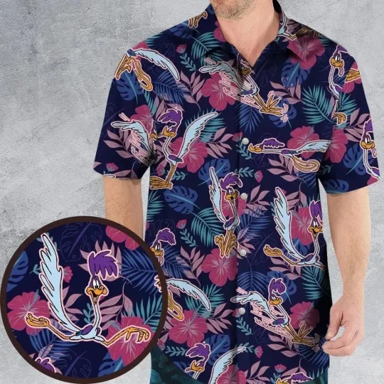 Discover The Road Runner Hawaiian Shirt Casual Button Down Shirt Unisex Adults Size S-5xl