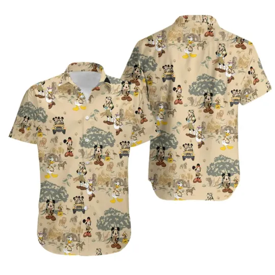 Discover Disneyyy Animall Kingdom Safari Mode Mickeyy And Friends Hawaiian Shirt S-5XL