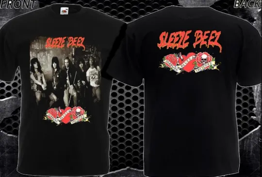 Discover Sleeze Beez Screwed Blued and Tattooed 3D Printed T-Shirt | Glam Metal