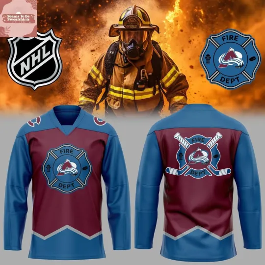 Discover Colorado Avalanche Firefighter Appreciation Night Hockey Shirt Men's
