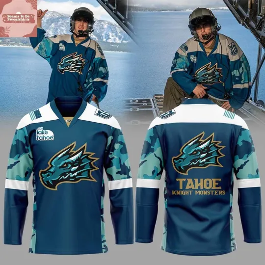 Discover Tahoe Knight Monsters x Military Appreciation Night 2026 Hockey Shirt