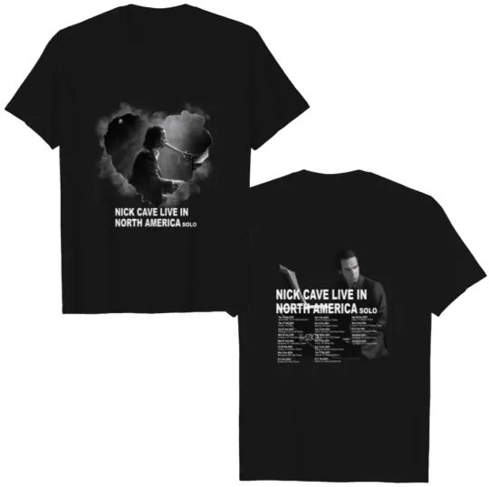 Nick Cave 2023 Tour T-Shirt, Heavyweight Men's T-Shirt, Double Sided Design