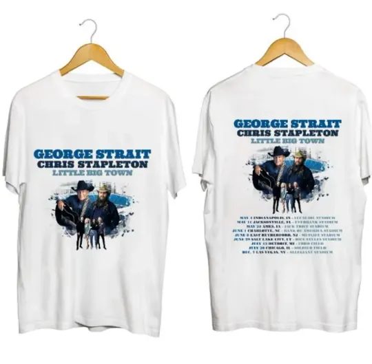 Chris Stapleton & GS 2024 Stadium Tour Double Sided T-Shirt Men’s Heavyweight Concert Tee