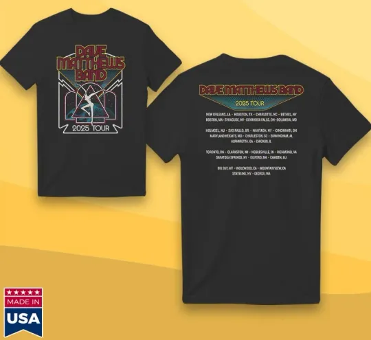 Discover Dave Matthews Band World Tour 2025 Double Sided T-Shirt