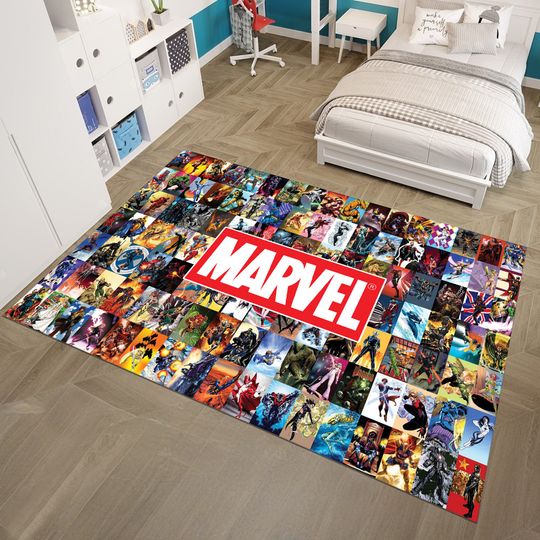 Discover Marvel Characters Rug,Avengers Rug,Superheros Rug,Fantastic Rug,Movie Decor,Colorful Rug,Cool Rugs,Area Rugs,Kids Room Rug,Gifts for her