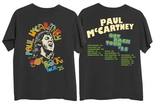 Discover P mccartney Got Back Tour 2025 Double Sided T-Shirt