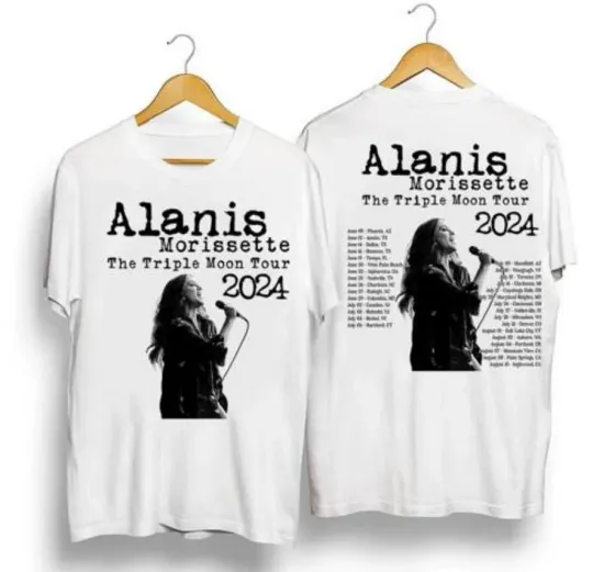 Discover Alanis Morissette 2024 Tour T-Shirt - Triple Moon Concert Graphic Tee