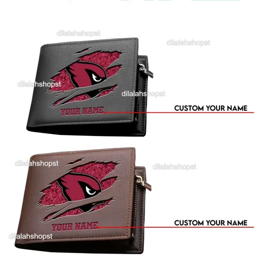 Discover Personalized Arizonna Football Team Cardinalss Leather Wallet, Gift For Fans