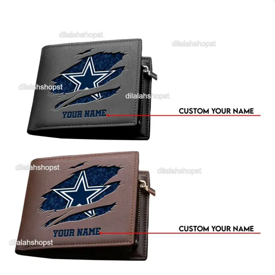 Discover Personalized Dallas Football Team Cowboyss Leather Wallet, Gift For Fans
