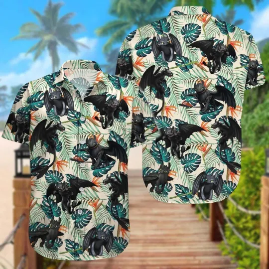 Toothless Night Fury How To Train Your Dragon Hawaiian Shirt