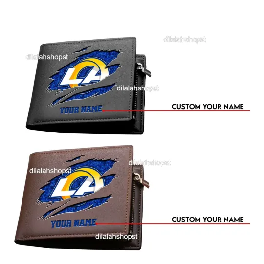 Discover Personalized Los Angeles Football Team Ramss Leather Wallet, Gift For Fans