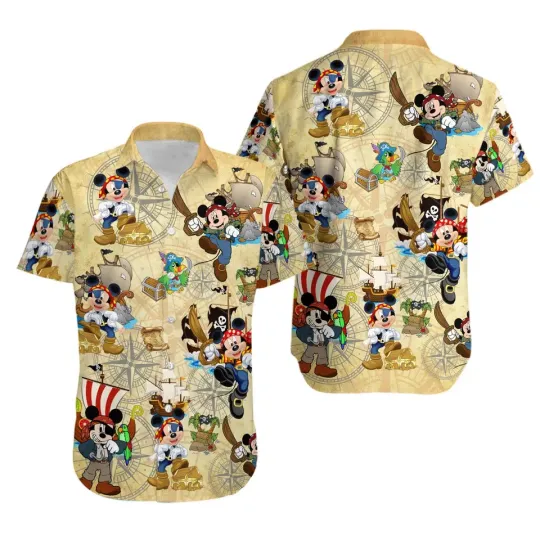 Discover DisnePirate Mouse 3D Hawaiian Shirt, Pirate Cruise Hawaii Shirt