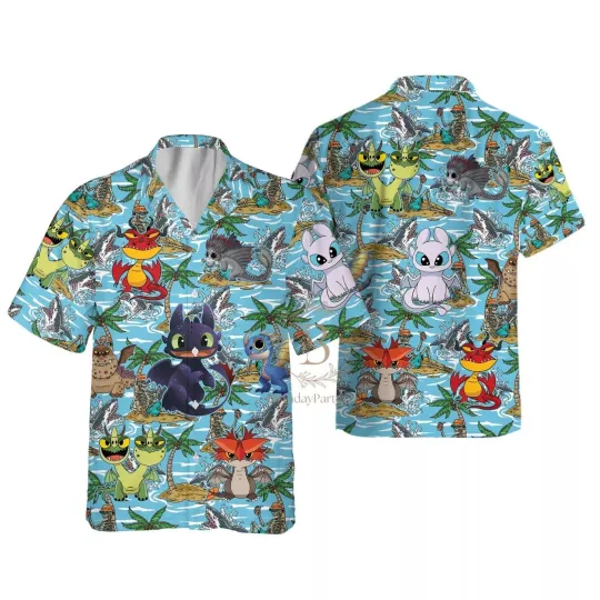 Toothless Night Fury How To Train Your Dragon Hawaiian Shirt