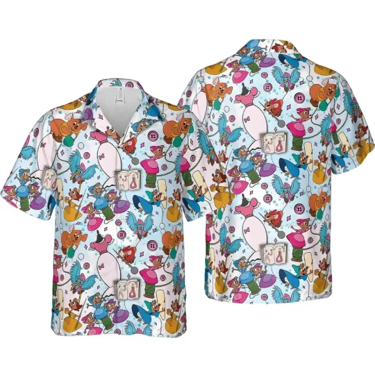 Discover Jaq, Gus, & Sewing Friends Hawaiian Button Down Shirt