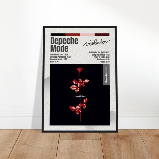 Discover Depeche Mode Violator Album Poster, Original Iggie Art, Vertical Framed Premium Matte Poster