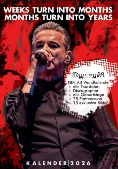 Discover Depeche Mode A3 Vertical Poster 2026 Wall Calendar