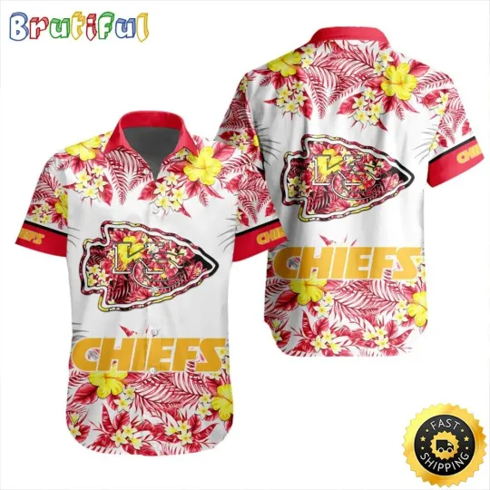 Discover football Kansas City Chiefs Hawaiian Shirt Special Floral Tropical Team Spirit