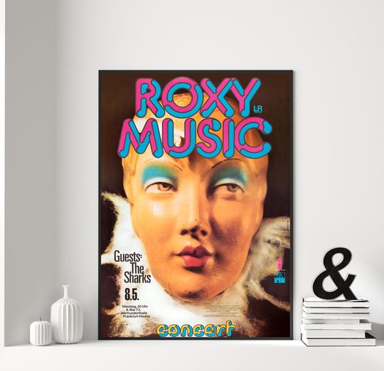 Discover Roxy Music 1973 Frankfurt Concert Poster Electronic Music Art Print