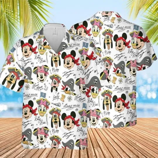 Discover Custom Pirates of The Caribbean Hawaiian Shirt, Goofy Mickey Mouse Cruise Shirt