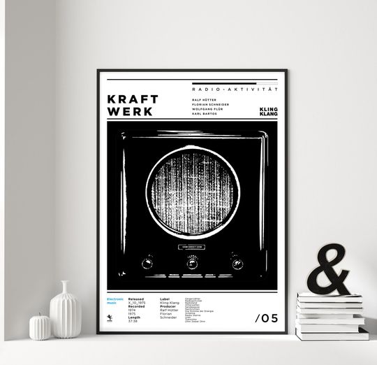 Discover Kraftwerk Radioactivity Tribute Poster Art Print for Music Enthusiasts