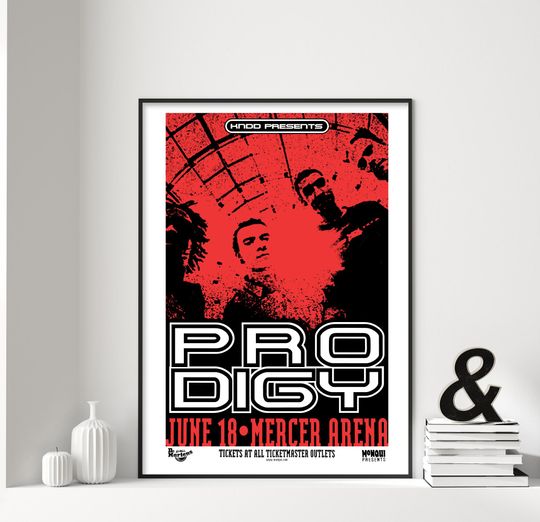 Discover The Prodigy Reproduction Concert Poster Mercer Arena Seattle June 1998 Music Art Print