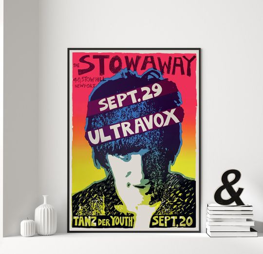 Discover Ultravox Concert Poster Newport September 1978 A3 Music Art Print for Music Lovers