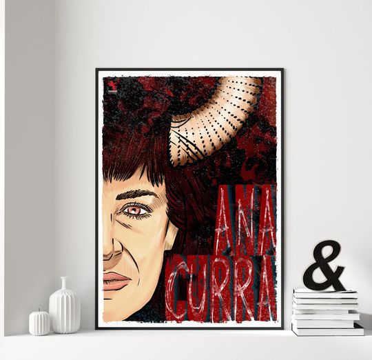 Discover Ana Curra Lmina Poster | Dark Post-Punk Art | Icon of Parlisis Permanente & Alaska y los Pegamoides
