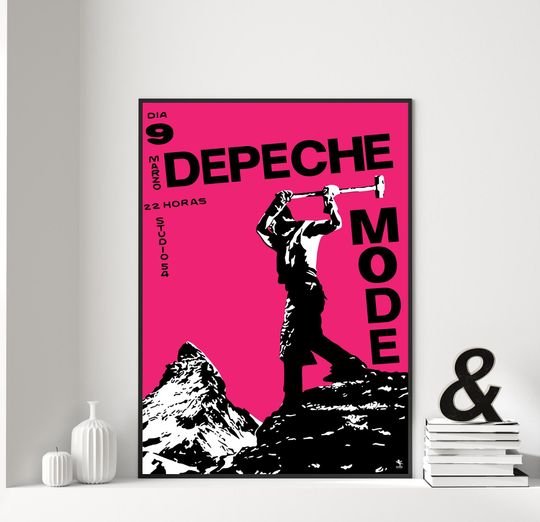Discover Depeche Mode Concert Poster Spain 1984 A3 Electronic Music Art Print