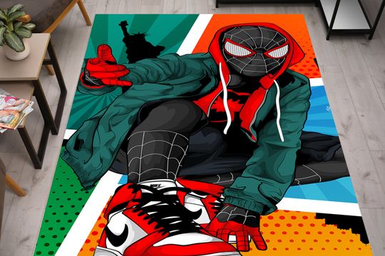 Discover Spiderman Rugs, Boy Room Rug, Gift For Him Rug, Kids Room Rug