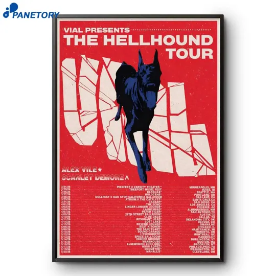 Discover NEW VIAL The Hellhound Tour 2026 Poster Home Decor, Wall Art, Fan Gift