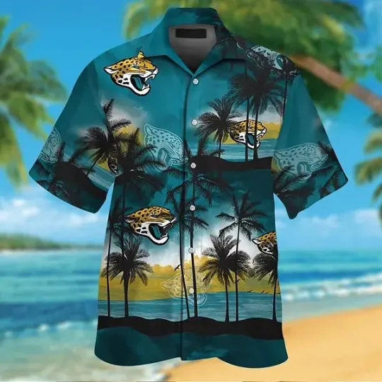 Discover Jacksonville Jaguars Short Sleeve Button Up Tropical Hawaiian Shirt VER016
