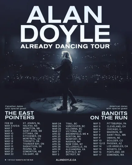 Discover Alan Doyle Already Dancing Tour 2026 Poster