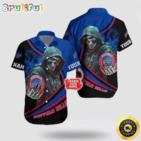 Discover Personalized Buffalo Bills Hawaiian Shirt Skull Tropical Team Gifting