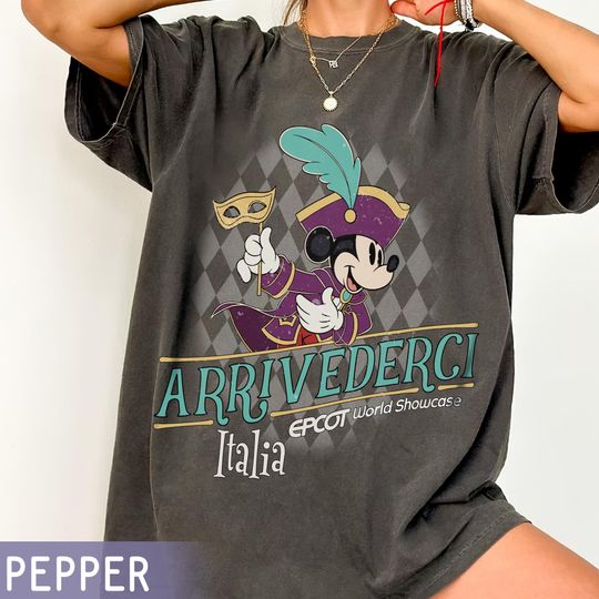 Discover Retro Mickey Italia Arrivederci Carnevale Shirt, Disney Epcot World Showcase Tee, Mickey Carnevale Costume Shirt, Disneyland Venetian Trip