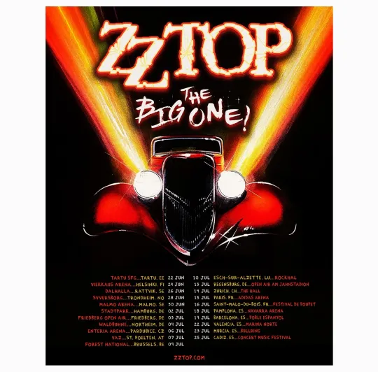 Discover ZZ Top Brings The Big One Tour 2026 Poster