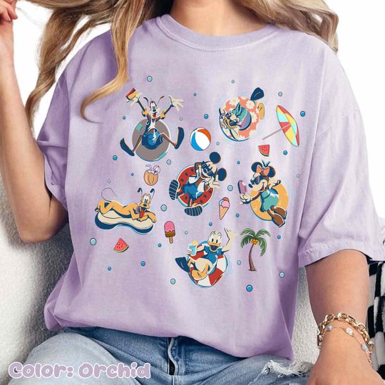 Discover Disney Summer Beach Trip Shirt, Mickey & Friends Vacation Tee, Disney Beach Water Fun Shirt, Disneyland Family Matching Trip Outfit 2025