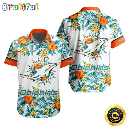 football Miami Dolphins Hawaiian Shirt Special Floral Tropical Team Spirit