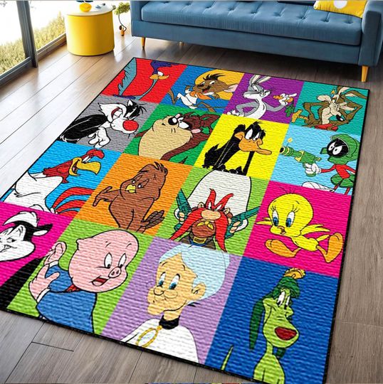 Cartoon Character Rug: Custom Kids Room Nursery Rug, Washable