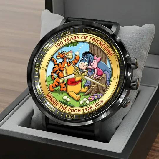 Discover Winnie-the-Pooh 100th Anniversary Black Stainless Steel Watch