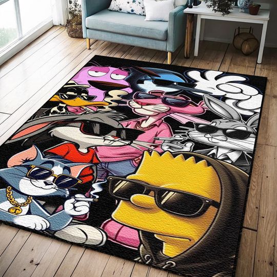 Discover Cartoon Character Rug: Custom Kids Nursery Room Decor, Washable