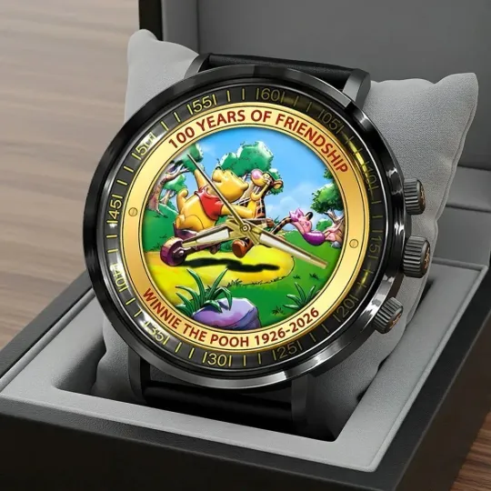 Discover Winnie-the-Pooh 100th Anniversary Black Stainless Steel Watch