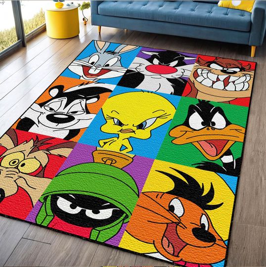 Discover Cartoon Character Rug: Custom Kids Room Nursery Rug, Washable