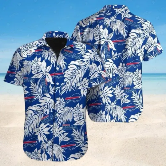 Discover Buffalo Bills Monstera Breeze Hawaiian Shirt